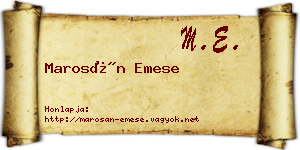 Marosán Emese névjegykártya