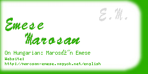 emese marosan business card